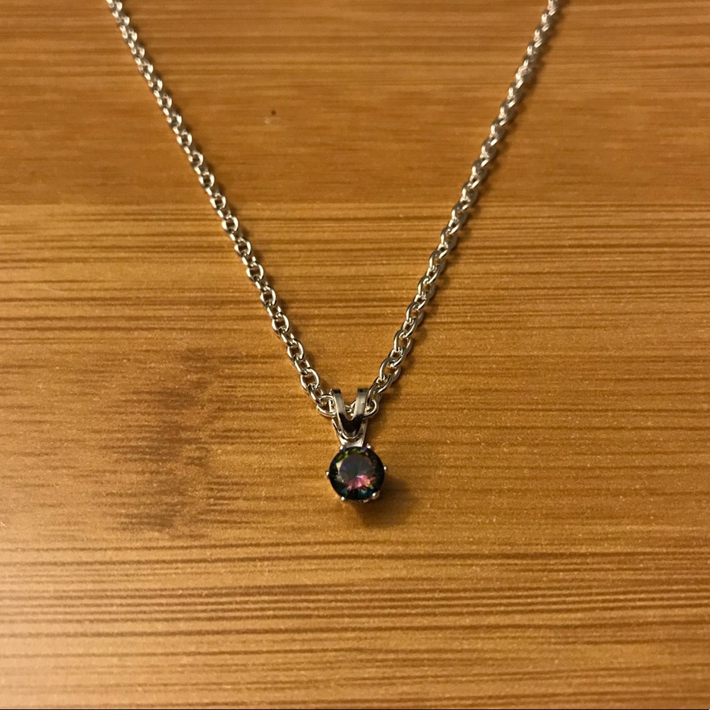 Effy sterling silver necklace, pendant with stone